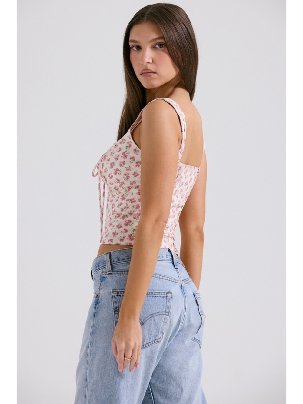 NEW House of CB Chicca Rosebud Print Top Medium - Picture 6 of 14